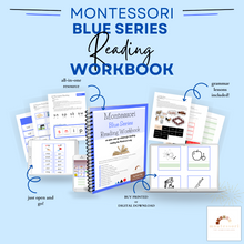 Load image into Gallery viewer, Montessori Blue Series Reading Workbook (DIGITAL DOWNLOAD)