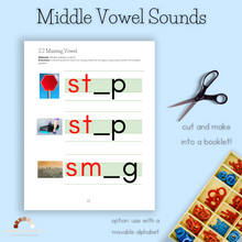 Load image into Gallery viewer, Montessori Blue Series Reading Workbook (DIGITAL DOWNLOAD)