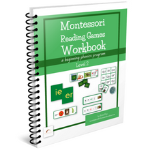 Load image into Gallery viewer, Montessori Reading Games Workbook - Level 2 (DIGITAL DOWNLOAD)