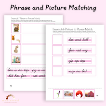 Load image into Gallery viewer, Montessori Pink Series Reading Workbook Cursive