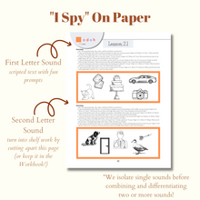 Load image into Gallery viewer, Montessori Reading Games Workbook, Level 1 - Print Handwriting (PHYSICAL WORKBOOK)