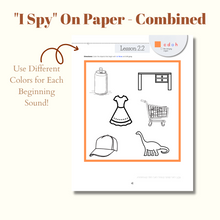 Load image into Gallery viewer, Montessori Reading Games Workbook, Level 1 (DIGITAL DOWNLOAD)