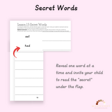 Load image into Gallery viewer, Montessori Pink Series Reading Workbook (DIGITAL DOWNLOAD)