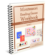 Load image into Gallery viewer, Montessori Reading Games Workbook, Level 1 (DIGITAL DOWNLOAD)