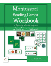 Load image into Gallery viewer, Reading Games Workbook - Level 2 - Cursive (Printed Workbook)
