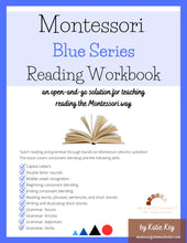 Load image into Gallery viewer, Montessori Blue Series Reading Workbook - Print Handwriting (Printed Workbook)
