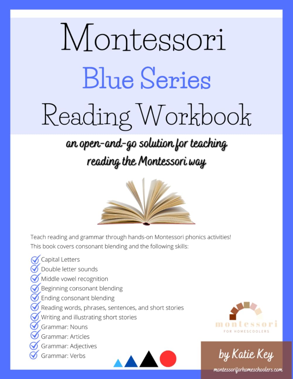 Montessori Blue Series Reading Workbook - Print Handwriting (Printed Workbook)