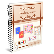 Load image into Gallery viewer, Montessori Reading Games Workbook, Level 1: A Beginning Phonics Program
