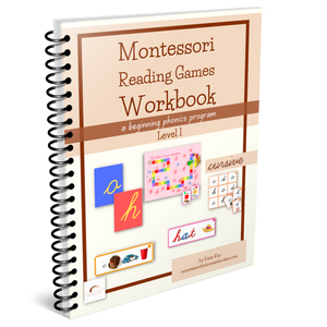 Montessori Reading Games Workbook, Level 1: A Beginning Phonics Program