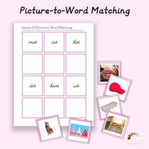 Montessori Pink Series Reading Workbook Cursive