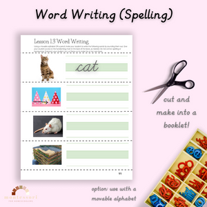 Montessori Pink Series Reading Workbook Cursive